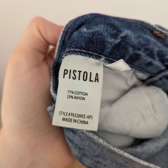 Pistola light wash April Showers Cassie super high rise straight leg jeans - Picture 4 of 8
